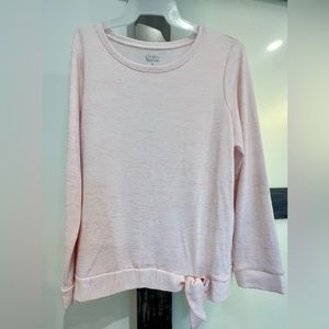 NWOT pink, soft and light sweater with waist tie.